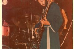"Brainstorm" had all their stage wear specially made. I always wore robes on stage. This particular one is a photo of a beautiful royal blue. 