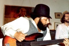 Lamont is the first fretless bassist to gain recognition in R&B music. Here, he's playing a fretless P bass with the group, "Nite Flyt" in the mountains of Connecticut (1979.)